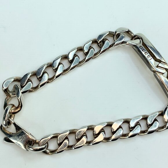 GUCCI Infinity Knot Chain Bracelet sterling Silver 925 7" 24.5g JR81 - Picture 5 of 6